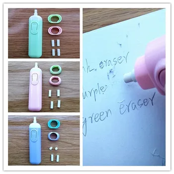 

5sets new Creative lazy writing drawing Pencil electric Eraser Child automatic leather primary school students stationery gift