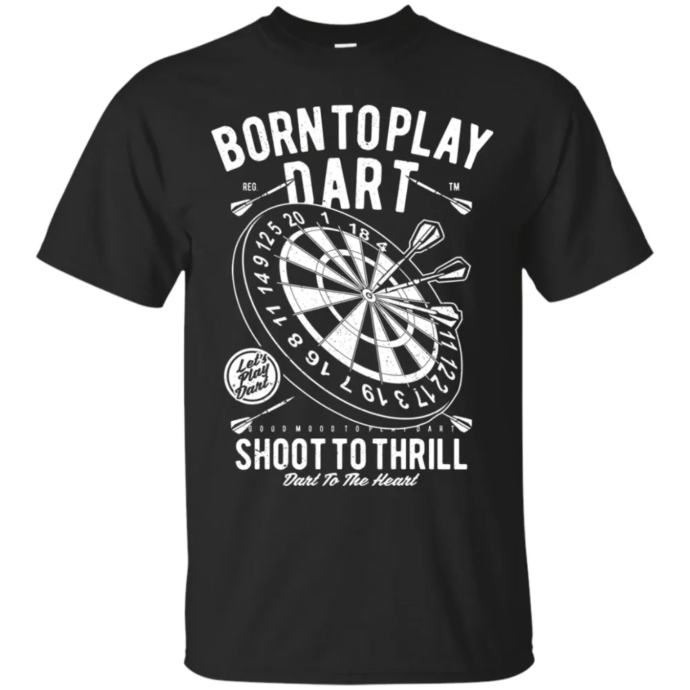 12.1US $ 5% OFF|Dart T-shirt, Born To Play Dart Shirt, Men Unisex Tee, Dart L...