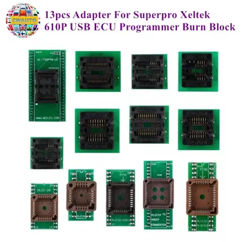 

13pcs Adapter For Superpro Xeltek 610P USB ECU Programmer Burn Block