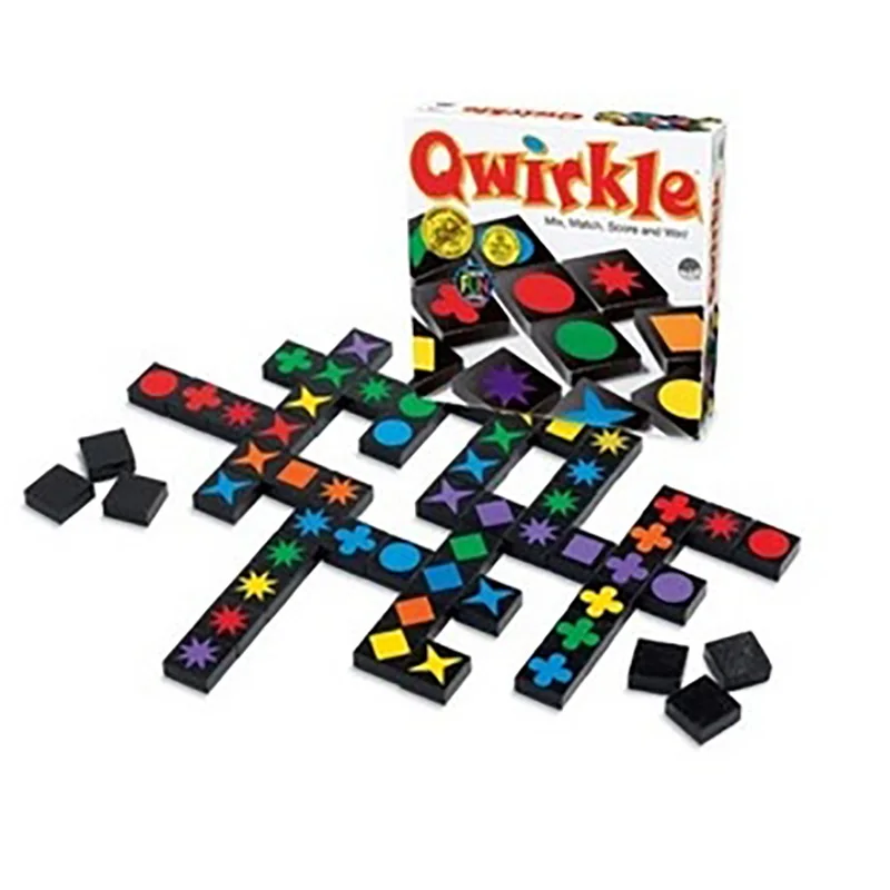 Высокое качество Qwirkle Настольная игра 108 шт./компл. деревянные шахматы игра, английская версия образовательные игрушки для детей/Семья Настольная игра s