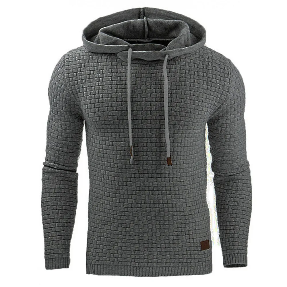 2018 Casual Hoodie Men Hot Sale Plaid Jacquard Hoodies Fashion Military ...