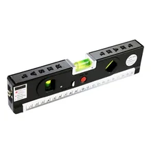 1 шт. 4 в 1 блистерные Лазерные уровни Горизонтальный Вертикальный Магнитная плёнка для измерений лазерные маркировочные линии Линейка Инструмент