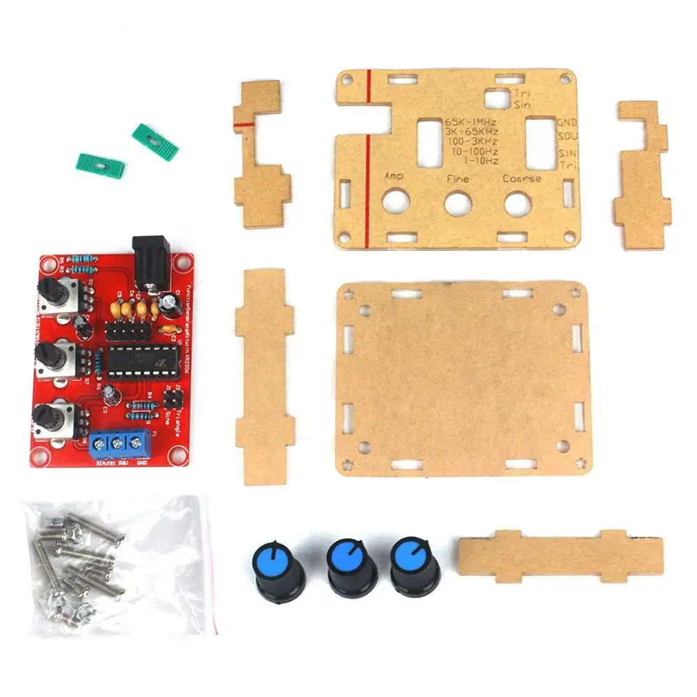 Функциональный генератор сигналов DIY Kit синус/треугольник/квадратный выход 1 Гц
