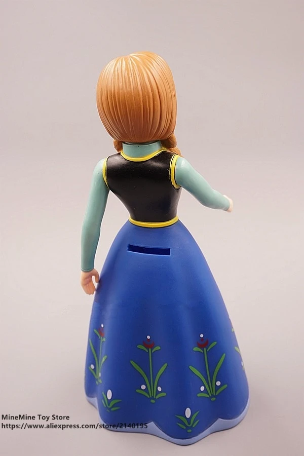 ZXZ Frozen Anna princess piggy bank 27cm Action Figure Posture Anime Decoration Collection Figurine Toy model for children