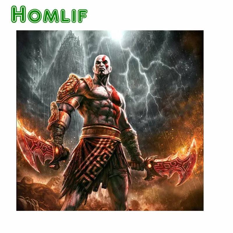 

5d diy diamond painting custom God of War Game full square diamond embroidery icon diamond painting eigen foto eid mubarak rose
