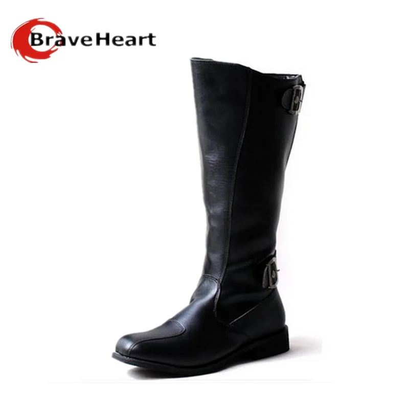 mens knee high heel boots