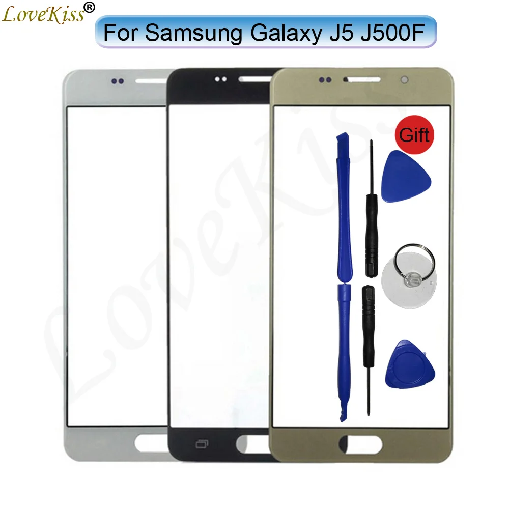 5" Front Panel Glass For Samsung Galaxy J5 2015 J500 J500F Touch Screen LCD Display Digitizer Outer Lens Cover Replacement | Мобильные