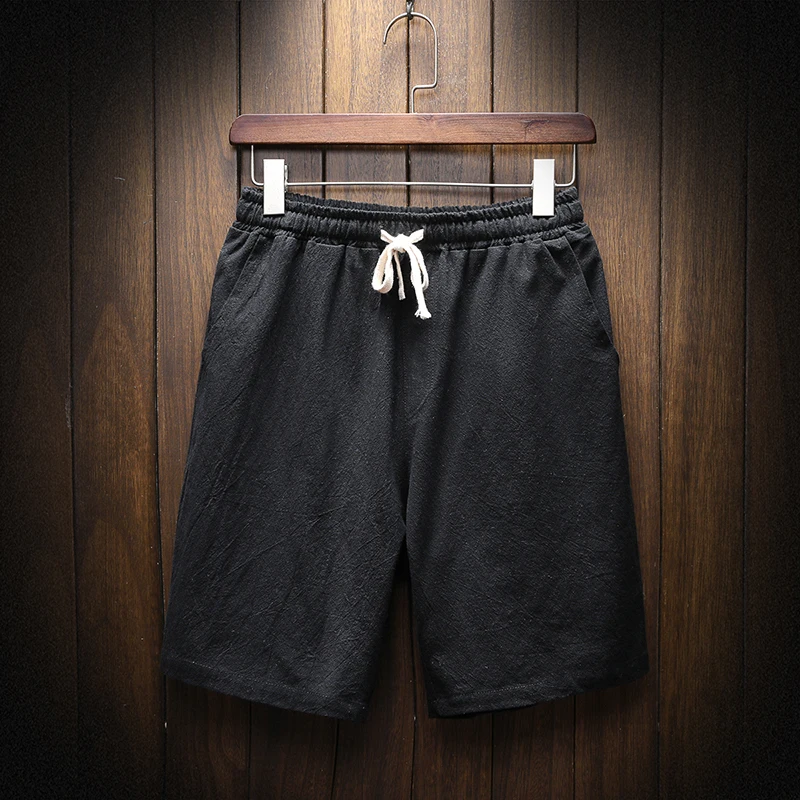 Летняя одежда новые мужские Лен Шорты, хлопок белье Шорты мужские пляжные шорты человек