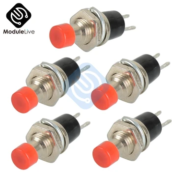 

5PCS Red PBS-110 Lockless ON/OFF Push button Switch Press the reset switch