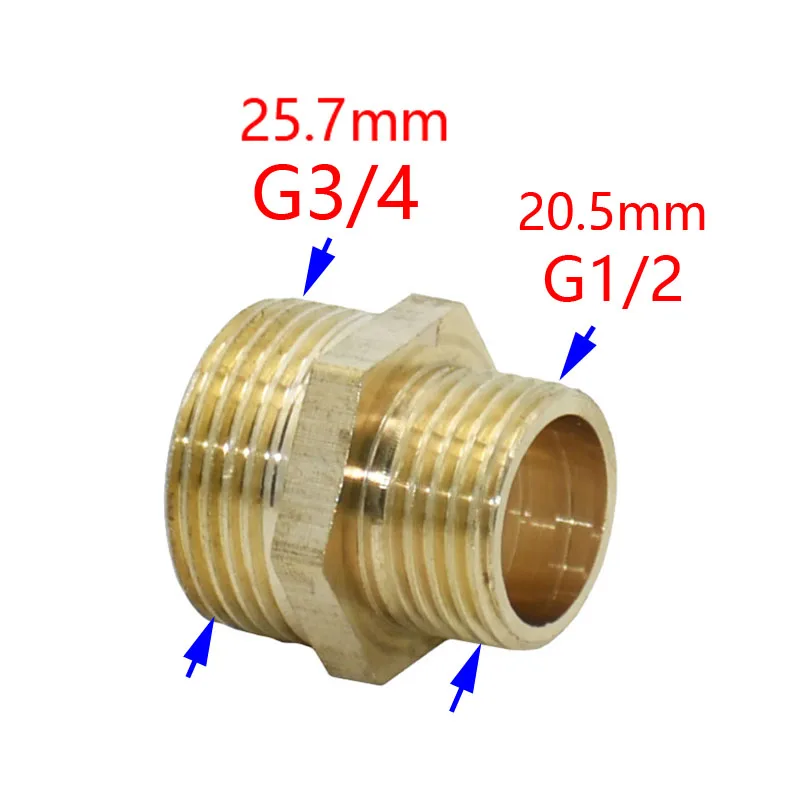 External Thread 1 2 To 3 4 Brass Connector Copper Reducing Joint Connector Pipe Hex Nipple Fitting Adapter 2 Pcs Garden Water Connectors Aliexpress