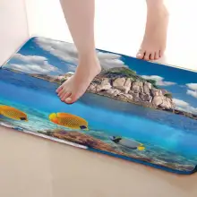 Коврик для ванной в морском стиле, забавный Противоскользящий коврик для ванной, занавески, аксессуары для душа, подходящая занавеска для душа