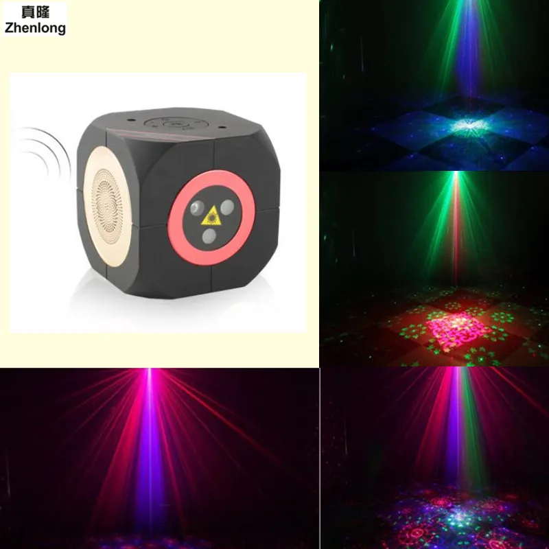 

New Led Bluetooth Laser Audio Stage Light DC/TF Card Double Speaker Double Voice Control Stage Effect Light KTV Party Wedding