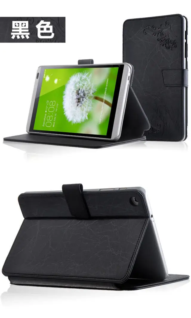 Кожаный чехол с откидной подставкой и принтом Магнитный для Huawei MediaPad M1 8 0 S8-301W S8-301U