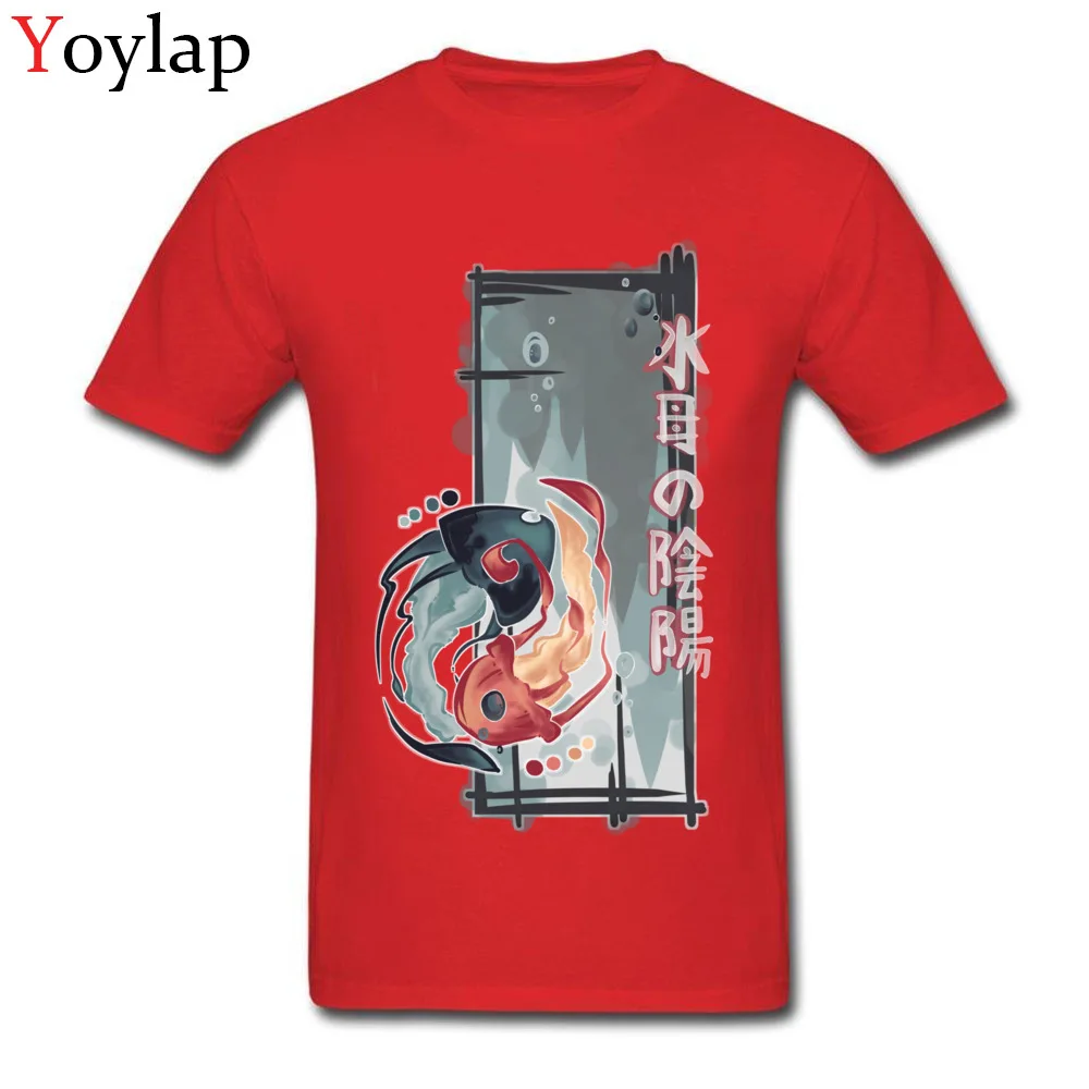 T Shirt Short Sleeve Classic Funny Suiba no Onyou Round Neck Cotton Fabric Men Summer Fall Tops Shirts Classic Tee-Shirts red