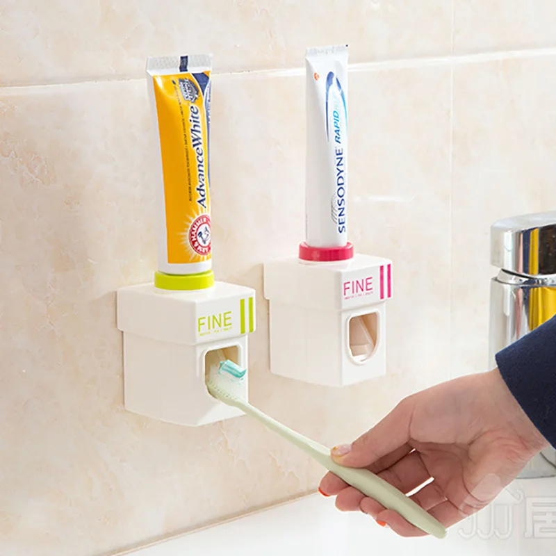 

BASUPPLY 1PC Plastic Automatic Toothpaste Dispenser Toothpaste Squeezer Out Holder ToothPaste Rack Bathroom Accessories Product