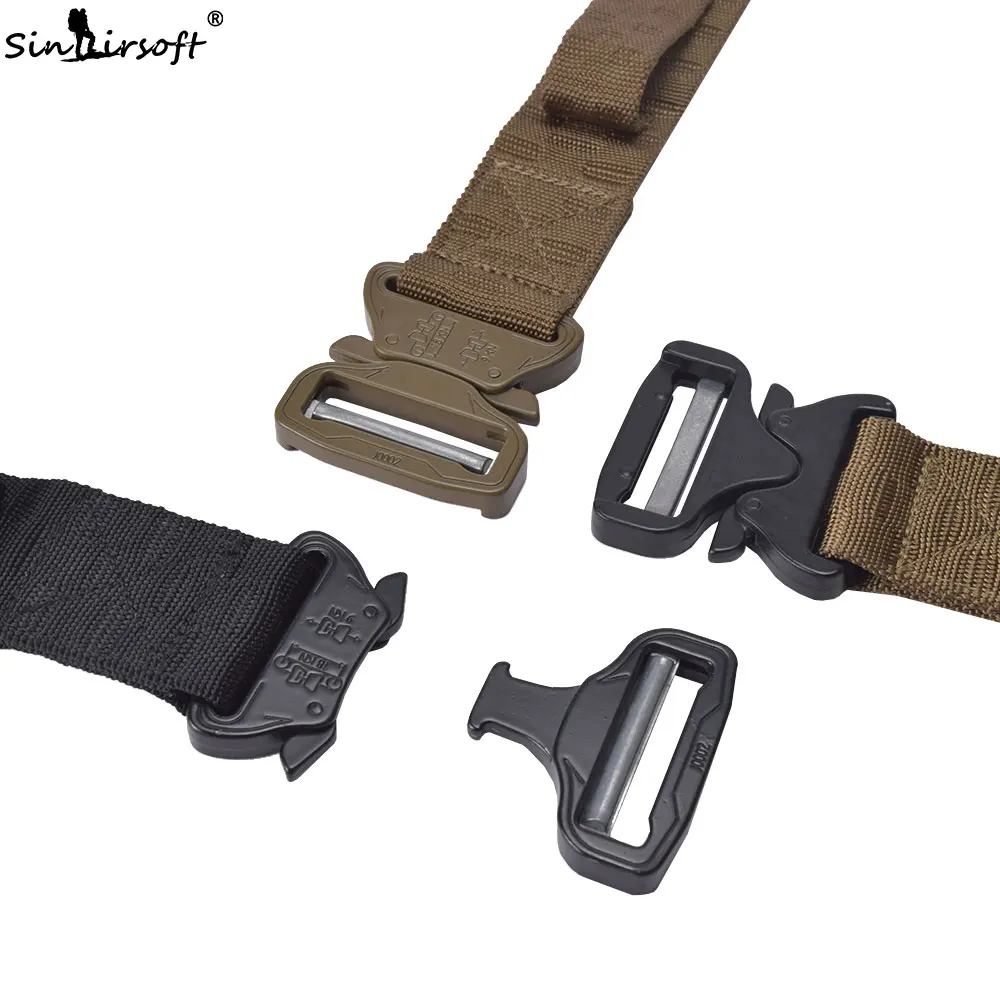 SINAIRSOFT Military Tactical belt Nylon Training Equipement Combat Waist Shooting canvas Belt For Hunting Fishing Camping SA5207