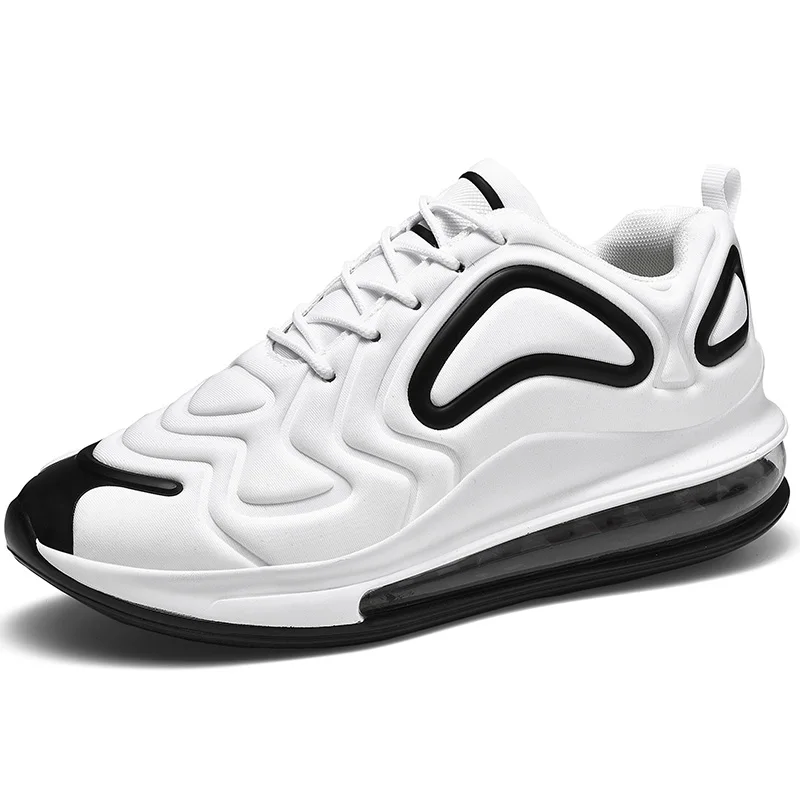 Мужские кроссовки 9908 Женские беговые кроссовки, воздух, обувь на платформе, Женская обувь дешевая женская обувь больших размеров; обувь для влюбленных; для подростков - Цвет: white black