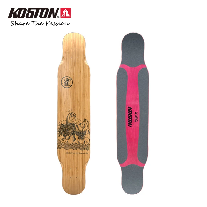 Koston Профессиональный longboard двухслойные Павлин для Танцы доски прогулки высокая гибкость долго палубы скейтборда 45.6x9.25 дюймов LD011