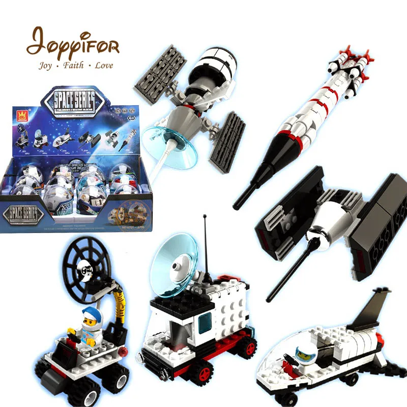 

Joyyifor 6kinds Space series Dinosaur Monster Car Toys Eggs Model Compatible with LegoINGlys Building Block for Children Toy