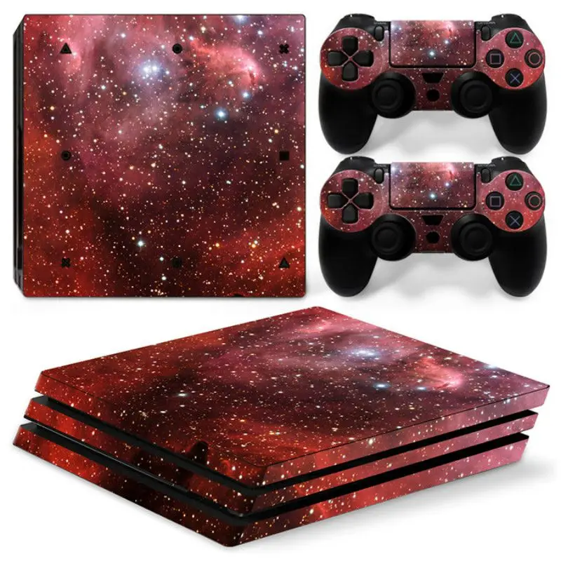 Виниловая наклейка для консоли playstation 4 Pro с 2 контроллерами для PS4 Pro Skins Наклейка для Dialshock 4 игровой аксессуар - Цвет: 1