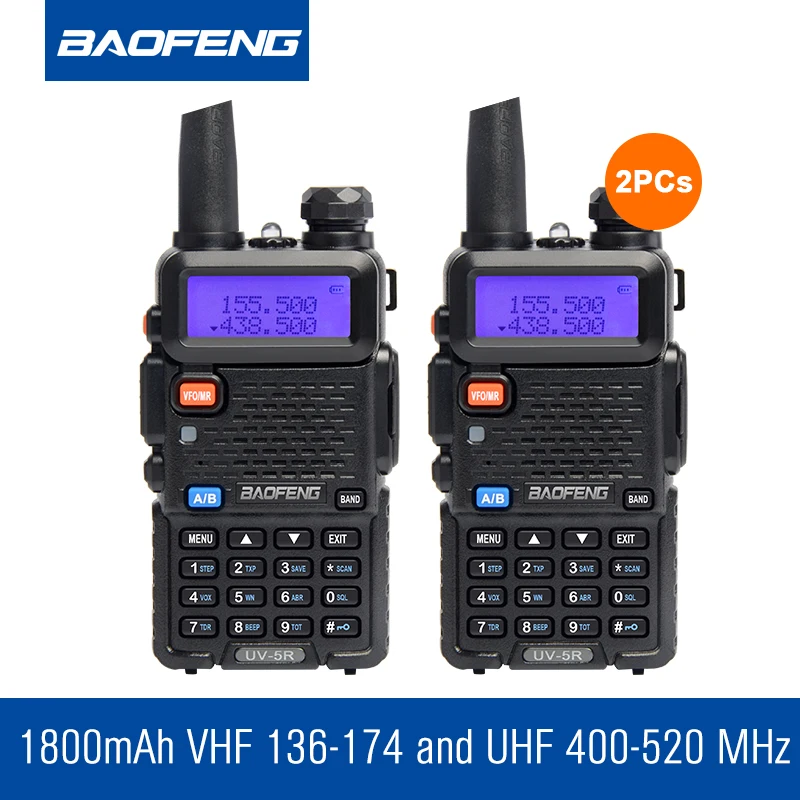 Портативная рация Baofeng 2 шт./лот портативный приемопередатчик двухдиапазонный