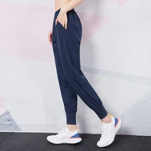 Новые женские спортивные штаны, однотонные штаны для бега, женские свободные штаны для занятий спортом и тренировок с карманами