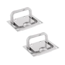 2 шт 4 мм Кнопка Слива подъемная кольцевая лючок тяга длинная ручка шкафчик шкаф 316 Петля из нержавеющей стали морское оборудование 75 мм x 55 мм