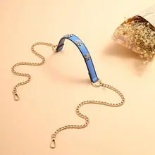 Women Bag Chain Belt Strap Bag Shoulder Strap Fittings Single Shoulder Oblique Metal Chain Strap Leather Chain Shoulder Strap