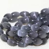 High grade dark gray opal rice barrel beads cat's eyes stone crystal 8*12mm fashion wholesale price charms jewelry 14inch B1559 ► Photo 2/3