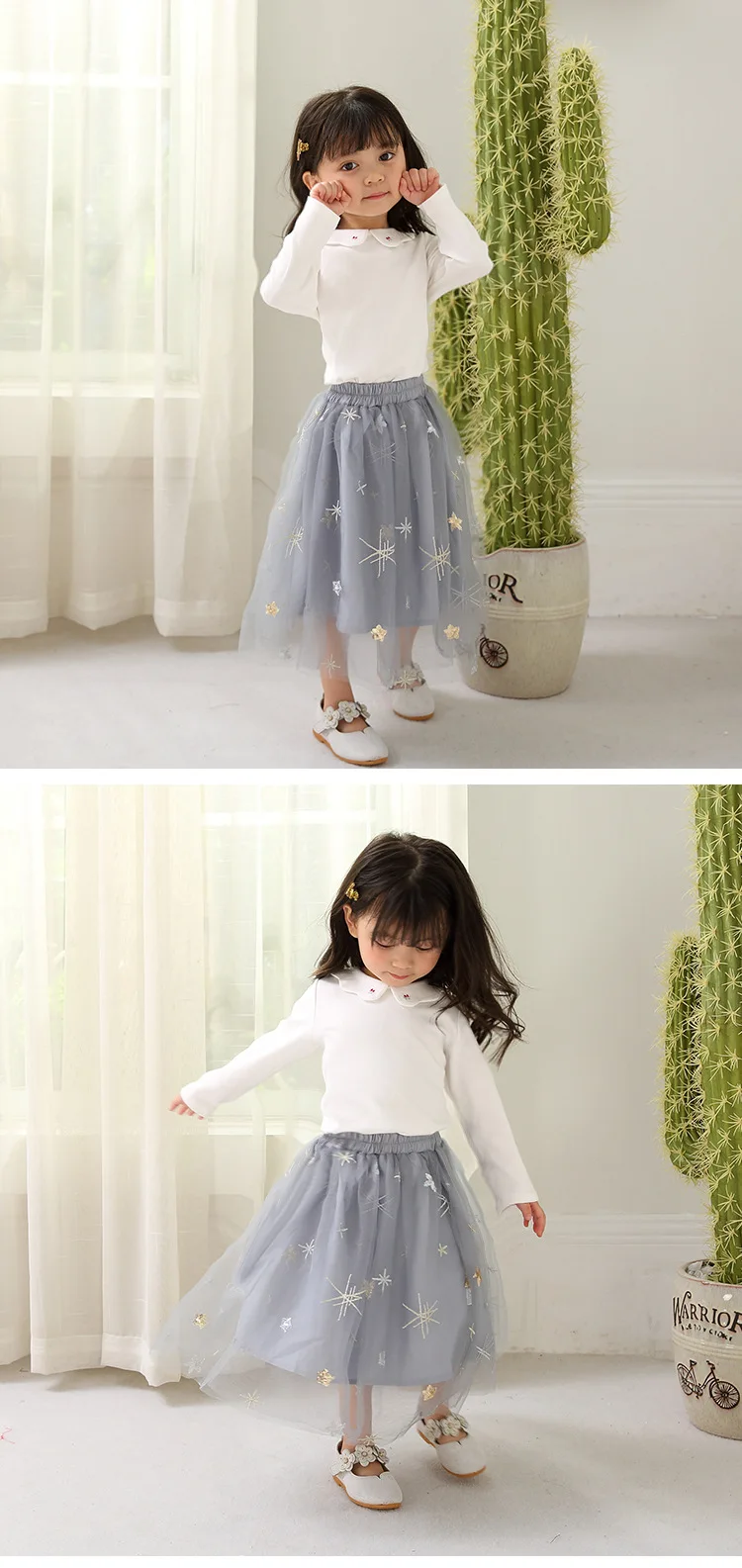 Saia para 6 Meninas Saias Macio Fofo Tule Tutu Saia Pettiskirt Longas Crianças Malha Bola Vestido Estrela Lantejoulas 8 10 13 Ano 33 High Quality Mamãe e Bebê