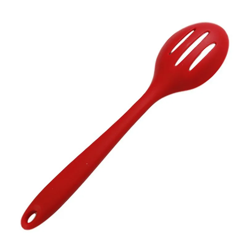 

1pc Silicone Slotted Spoons Cooking Tools Scoop Non-Scratch Kitchen Silicone And Nylon Cook Utensils For Spoon Spatula