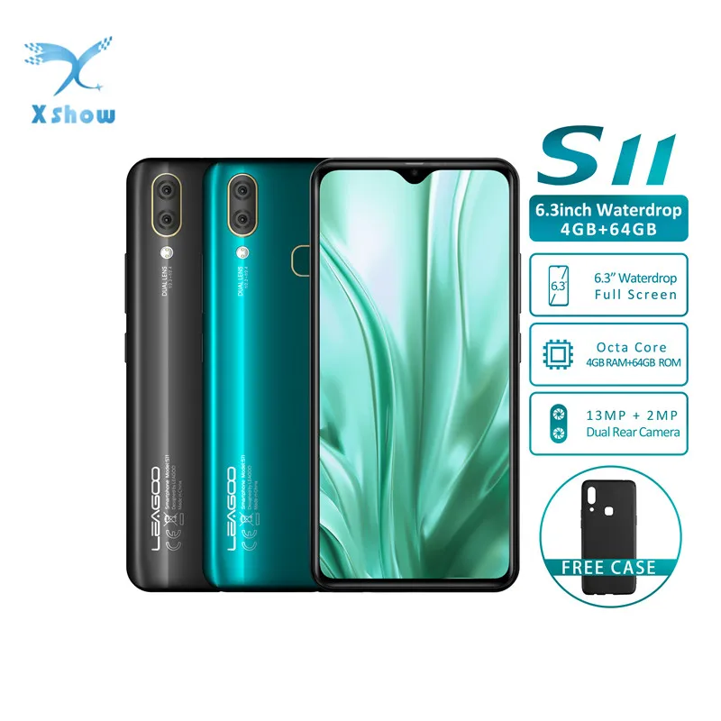 LEAGOO S11 смартфон с 6 3 дюймовым дисплеем восьмиядерным процессором Helio P22 Android 9 0 ОЗУ 4