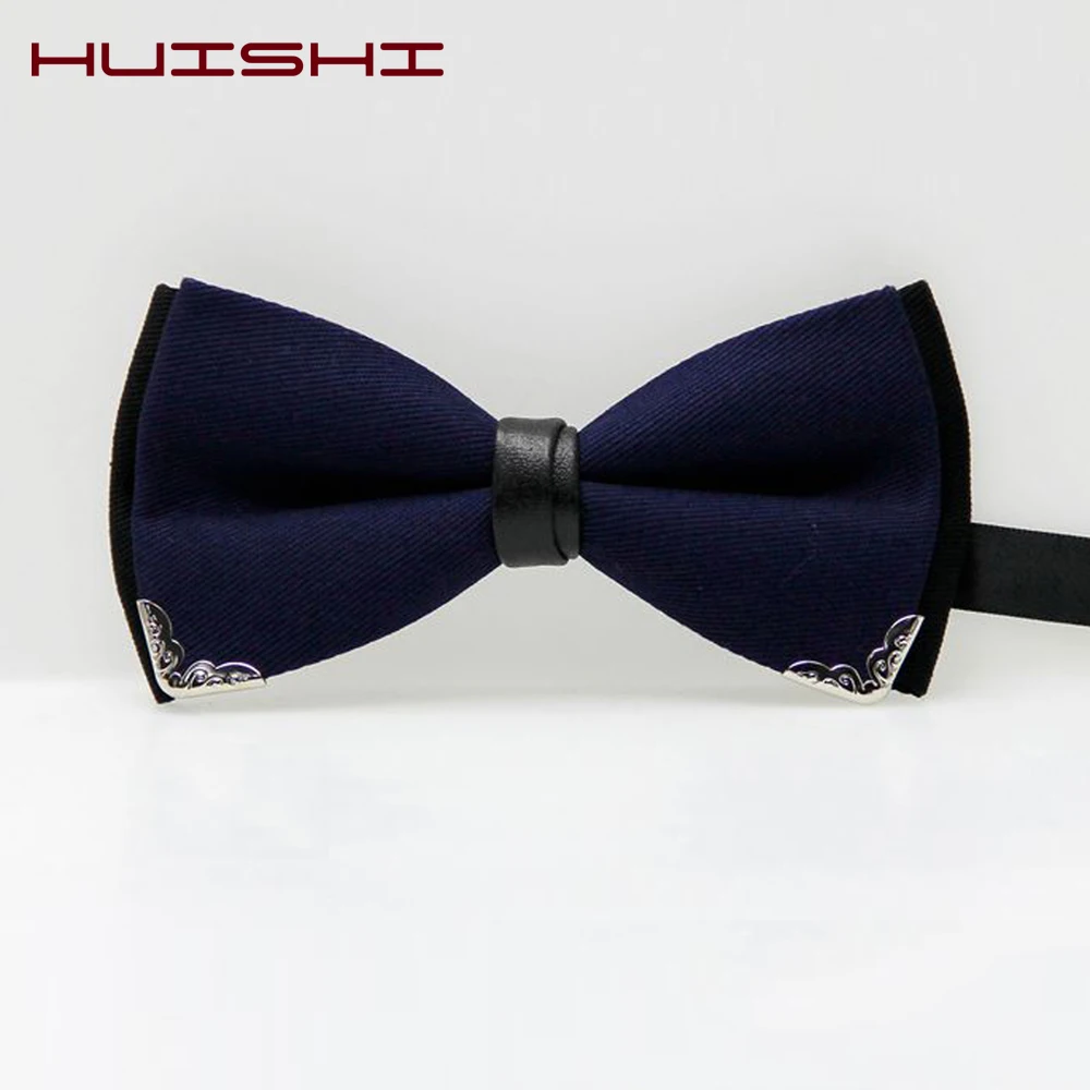 HUISHI металлической головкой регулируемый роскошный бутик синий галстук бабочка Хэллоуин Свадьба мужские галстуки-бабочки черный бордовый