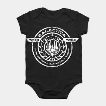 

Baby Onesie Baby Bodysuits kid t shirt 100% Cotton Custom Printed Galactica BS-75 - Battlestar Galactica