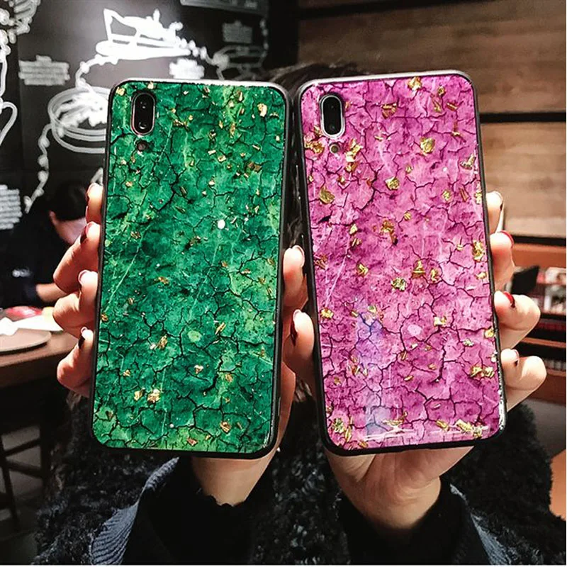 Блестящие золотые фольги мраморный мягкий чехол из ТПУ для Huawei Mate 20 Pro P20 P10 Lite Nova 2S
