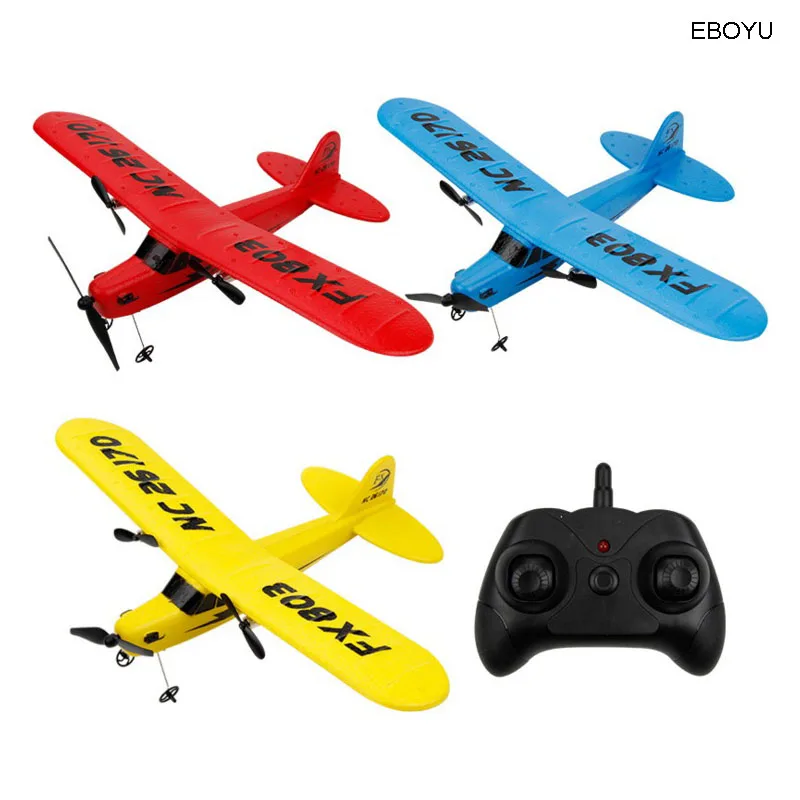 EBOYU Летающий медведь FX-803 FX803 2CH 2 4G Gyro RC самолет планер для детей - Цена: 1 954,04 руб.