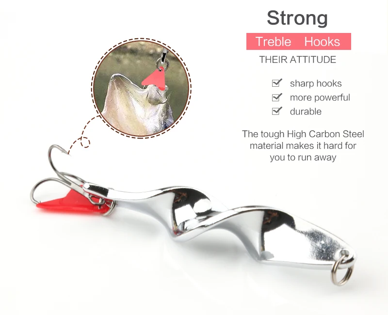 DONQL Spoon Fishing Lure 10g 14g 21g 28g Metal Baits Special Spiral Design Fishing Lure Sequins Spinner Hard Bait Tackle Set (5)