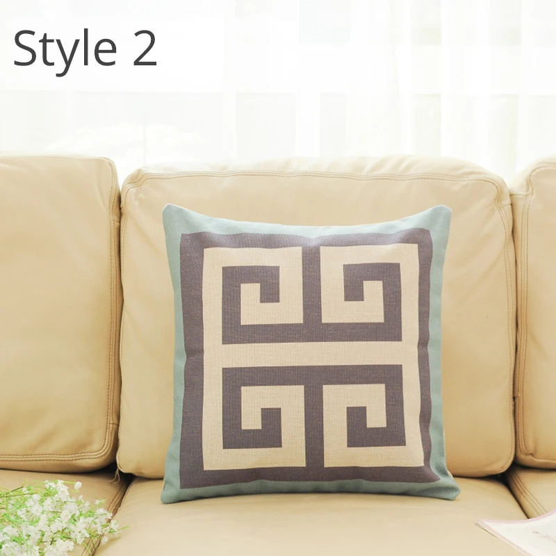 Top Finel 2016 Geometric Decorative throw Pillow case Linen Cotton Cushion Cover Creative ...