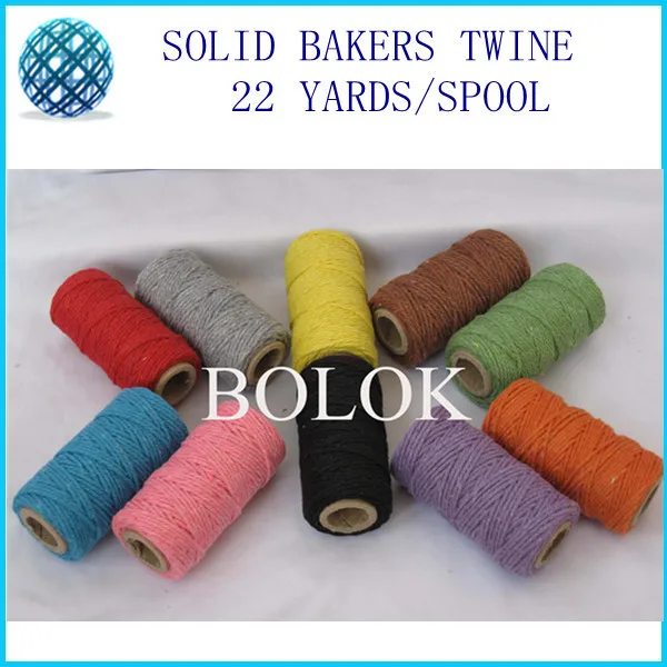 

You choose 10 color Solid baker twine,cotton twine 20pcs/lot (22yards/spool) divine twine, 2mm 12 ply DIY twine wholesales