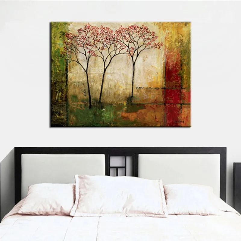 

Large Painting Graffiti Trees Pictures Modern Home Decor Wall Art Hand Painted Abstract Landscape Oil Paintings for Living Room