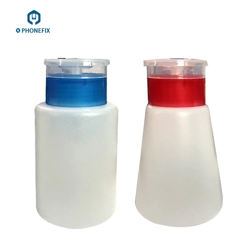 

PHONEFIX 180ML Plastic Press Pump Bottle Dispenser Liquid Alcohol Bottle For Cleaning Panel Mobile Phone