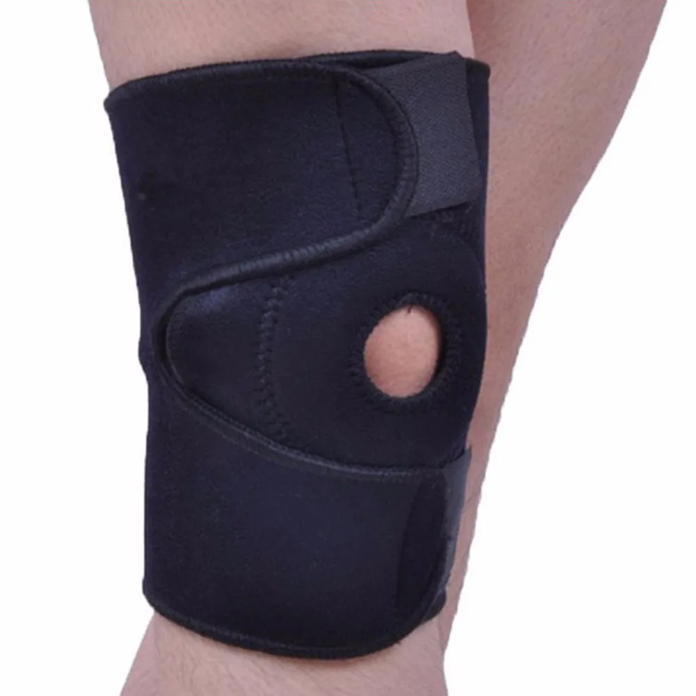 1PCS Outdoor Traveling Sports Climbing Black Adjustable Elastic Patella Knee Pads Support Brace