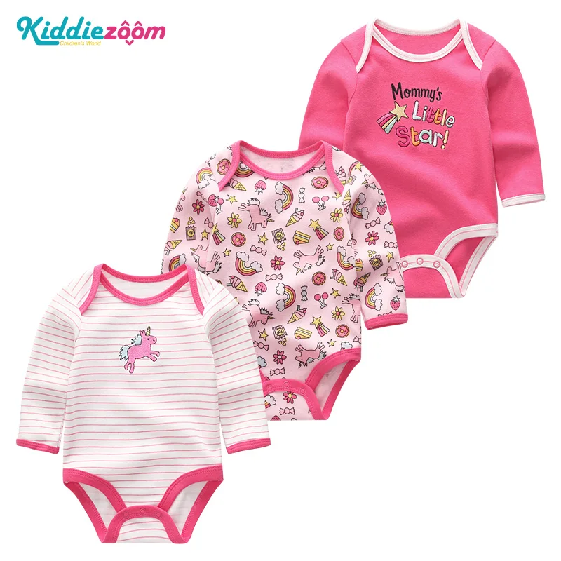 Для маленьких девочек одежда; богемный комплект, roupa de bebe, Одежда для новорожденных Одежда для мальчиков Детский комбинезон с принтом в виде хлопок длинные Sheeve детские пижамы 3 шт./компл. Топы ropa bebe - Цвет: BDL3025