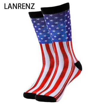

2020 powerful American print Men and women fashion Funny socks 3d printed socks 200 knitting oil painting compression socks