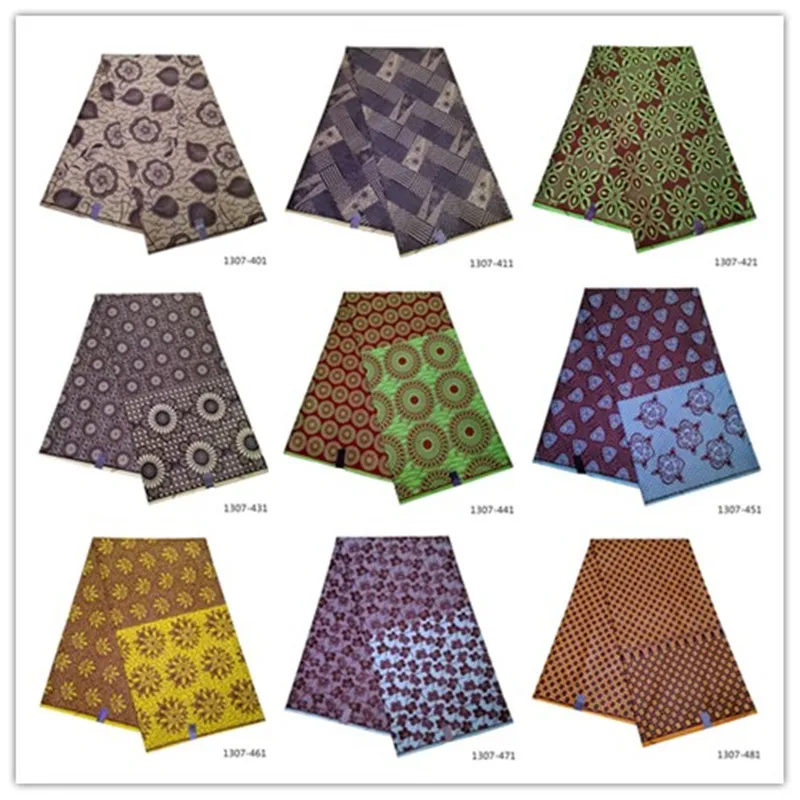 Самый дешевый Анкара ткань Африканский Воск принты ткань для женщин Одежда 6 ярдов полиэстер ткань нигерийский воск 1307-331