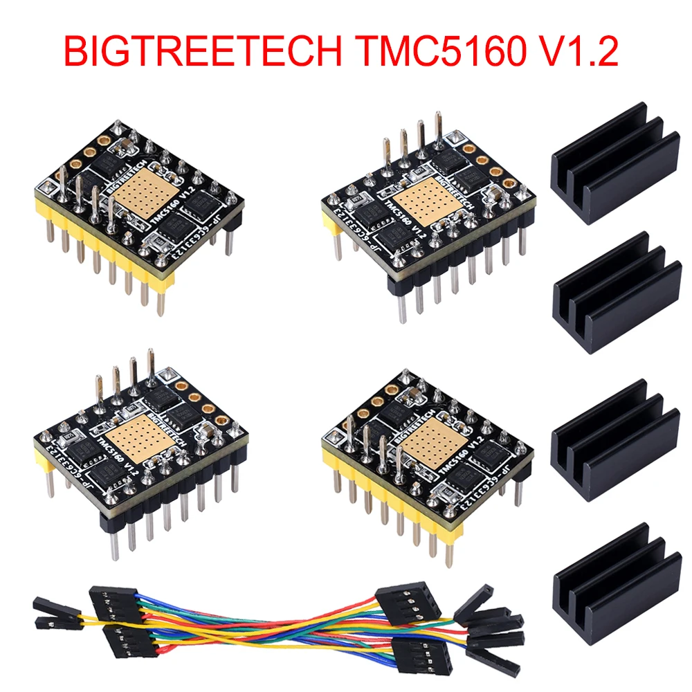 Дешево BIGTREETECH TMC5160 V1.2 SPI Драйвер шагового двигателя для Ender SKR V1.3 Pro плата VS TMC2208 Reprap TMC2130 драйвер 3d части принтера
