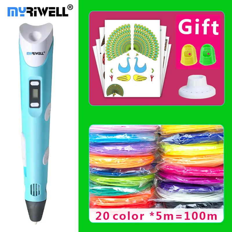 myriwell 3d pen 3d pens,LED display,20x5mABS/PLA Filament,Best Gift for Kids 3 d pen-3d magic pen 3d model Smart 3d printer pen myriwell 3d pen 3d pens,LED display,20x5mABS/PLA Filament,Best Gift for Kids 3 d pen-3d magic pen 3d model Smart 3d printer pen