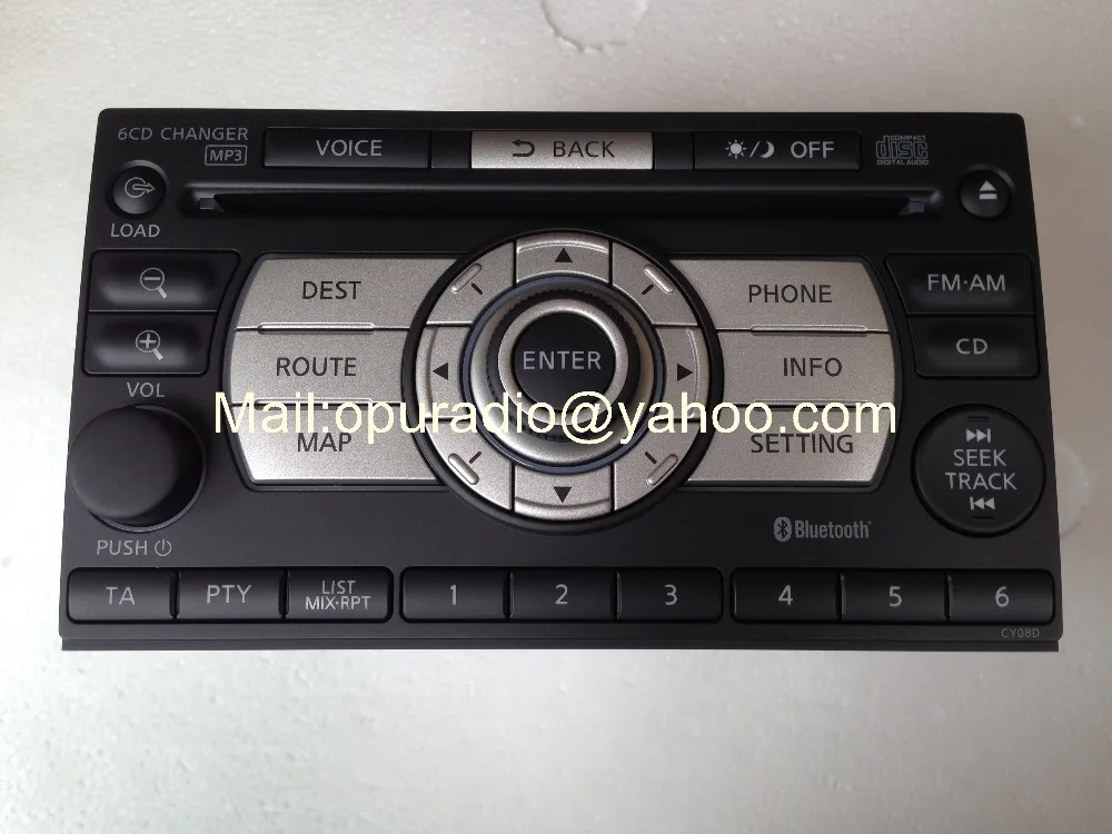 

28185 JG41A clarion PN-2874T-A Xanavi CD6K-1450E X-Trail T31 6 CD changer MP3 Bluetooth car radio 2008
