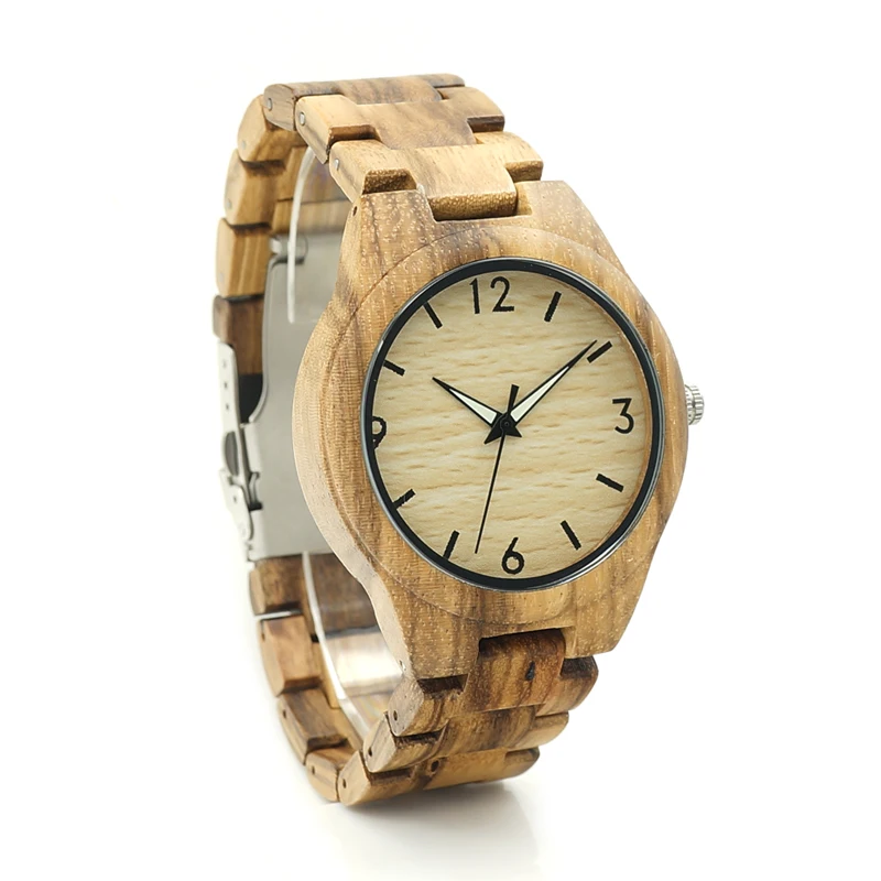 Luxury 2017 Brand BOBO BIRD Watch Men Wooden Watches Zebrad Wood Strap Wristwatches Reloj Masculino C-G24