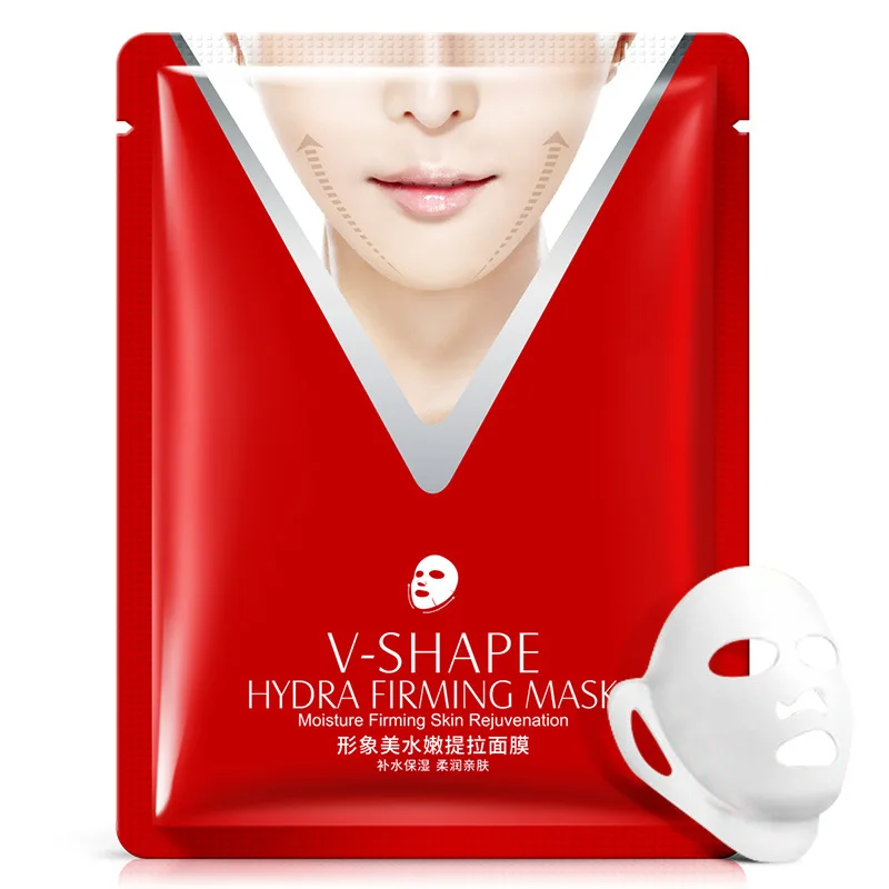 V-shape маска для лица лифтинг в форме увлажняющий корейский уход за кожей лист контроль масла чудо v-образной формы для похудения лица маски